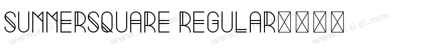 SummerSquare Regular字体转换